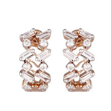 Load image into Gallery viewer, Circled Fireworks Diamond Earrings
