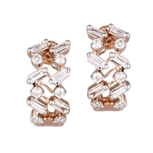 Load image into Gallery viewer, Circled Fireworks Diamond Earrings
