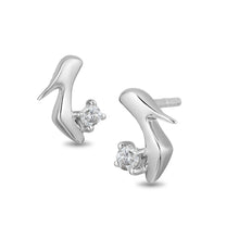 Load image into Gallery viewer, Cinderella Slipper Stud Earrings with Diamonds
