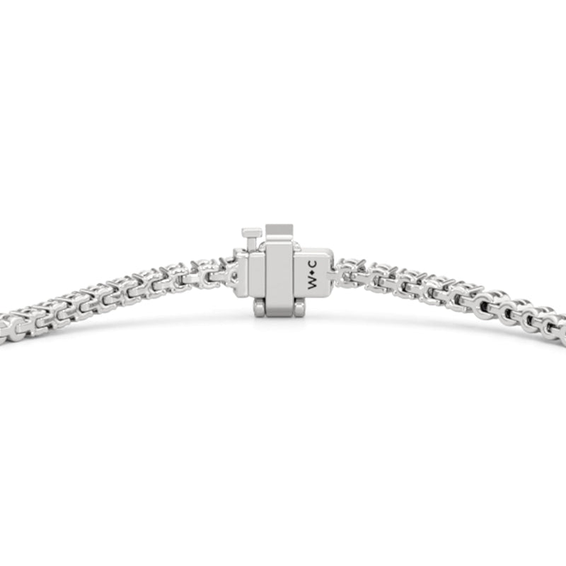 Gold Beaded and Round Diamond Tennis Bracelet