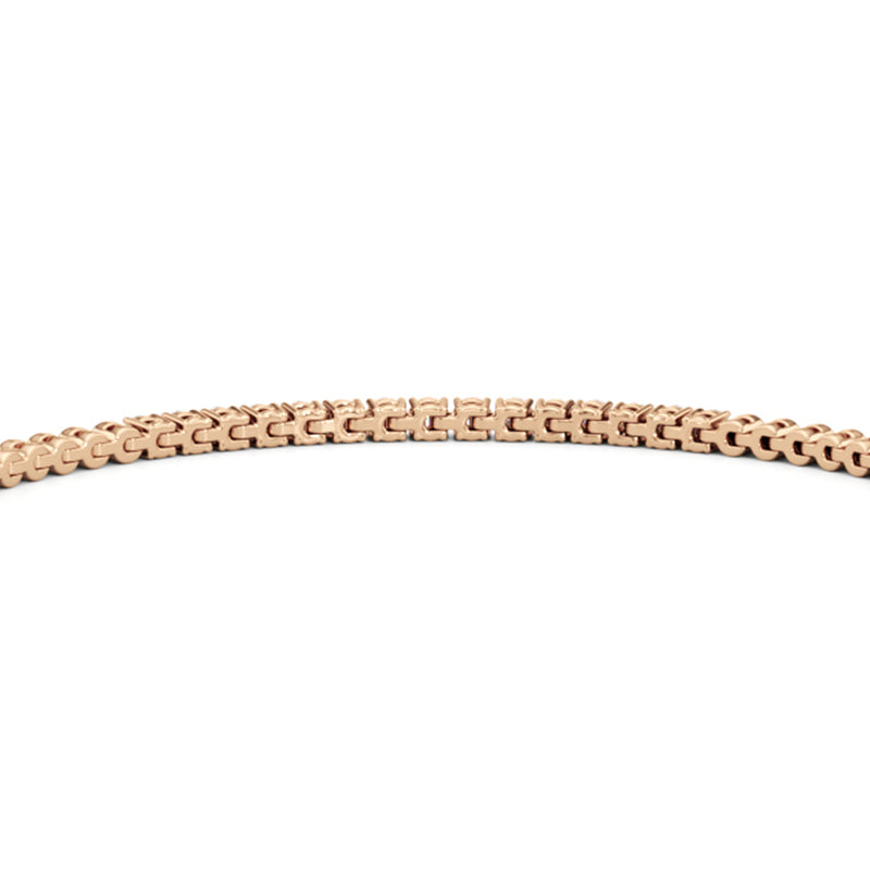 Gold Beaded and Round Diamond Tennis Bracelet
