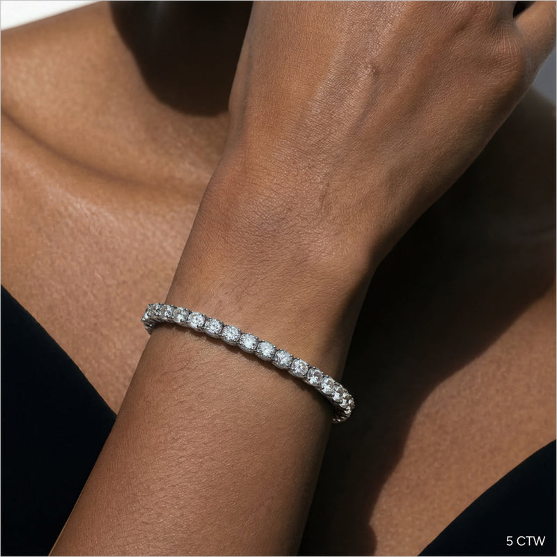 Four Prong Lab Diamond Tennis Bracelet