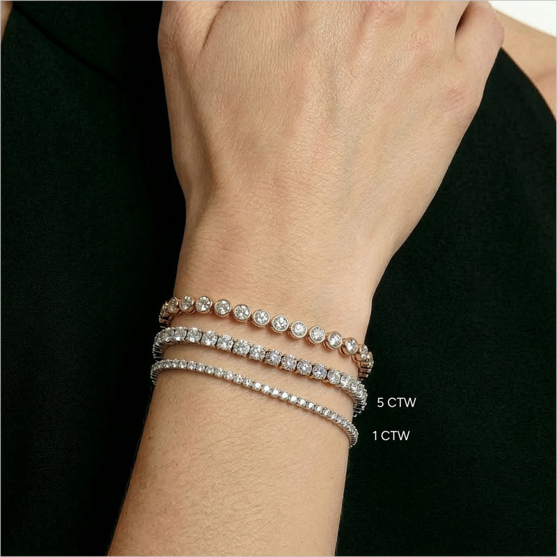 Four Prong Lab Diamond Tennis Bracelet