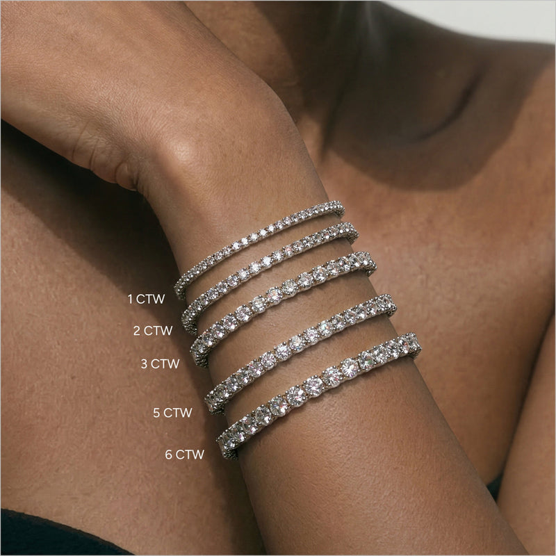 Four Prong Lab Diamond Tennis Bracelet