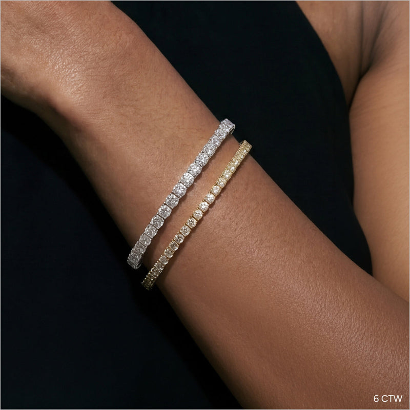 Four Prong Lab Diamond Tennis Bracelet