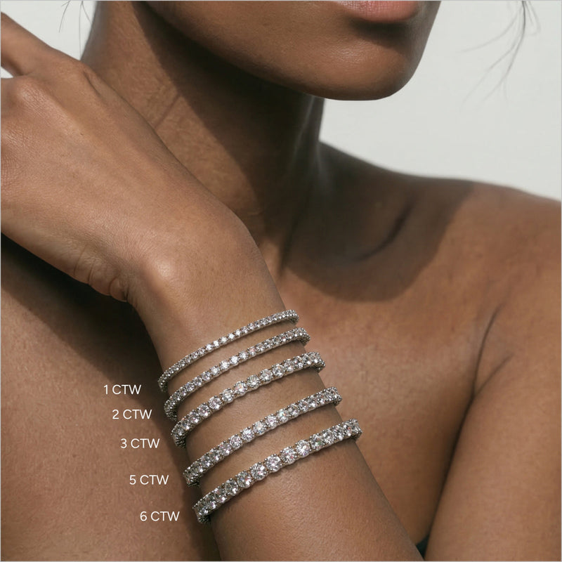 Four Prong Lab Diamond Tennis Bracelet