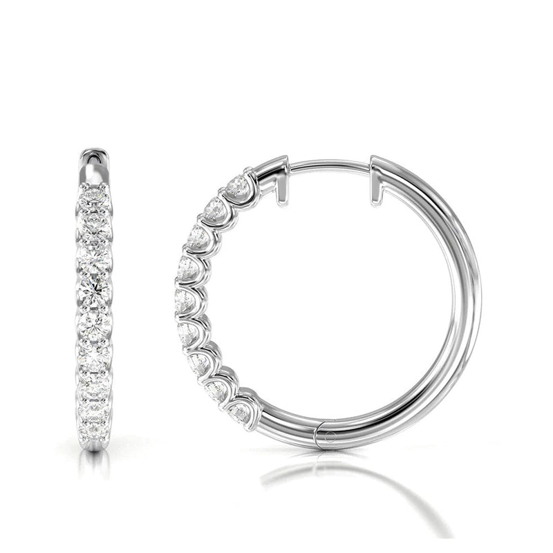 Diamond Hoop Earrings