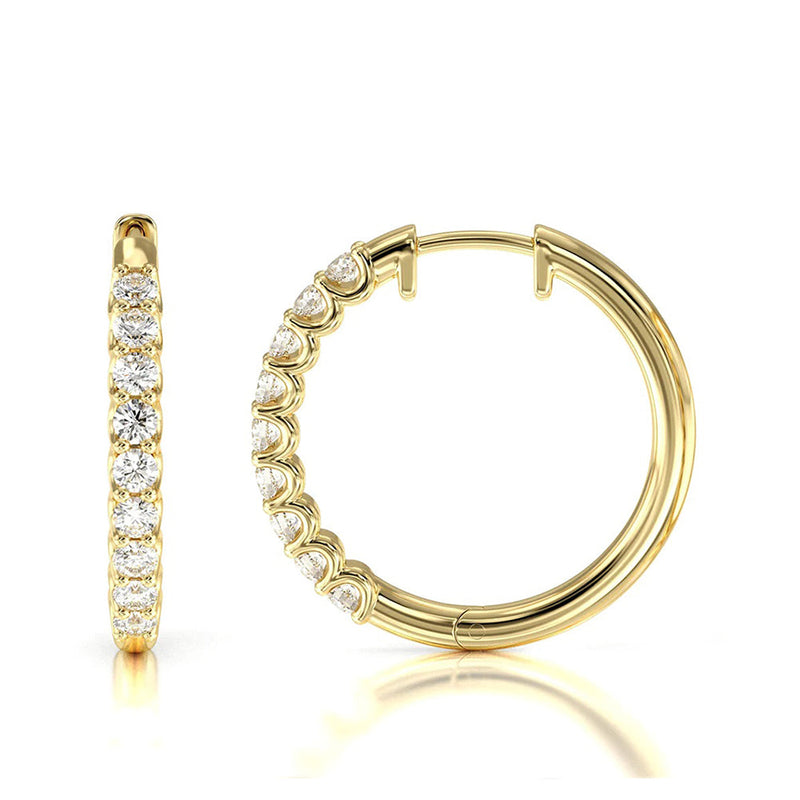Diamond Hoop Earrings