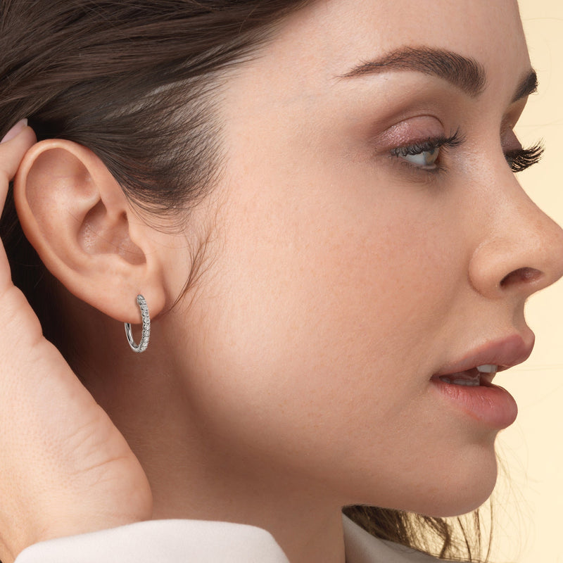Diamond Hoop Earrings