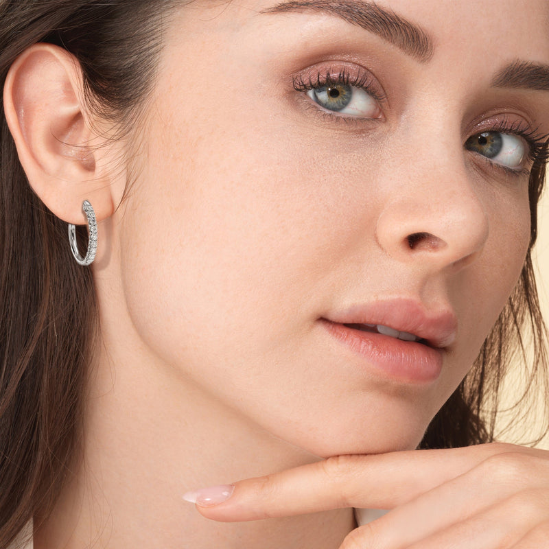Diamond Hoop Earrings