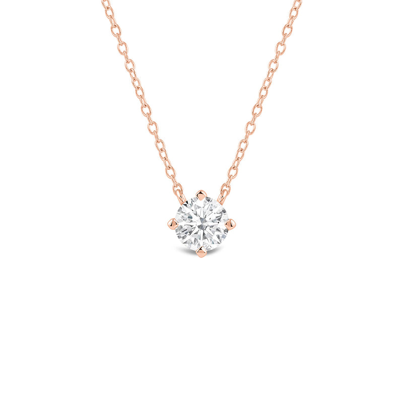 Kite Set Round Lab Created Diamond Solitaire Pendant