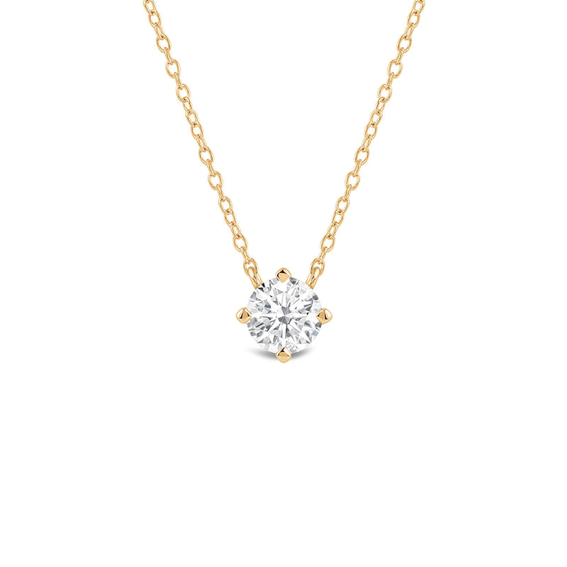 Kite Set Round Lab Created Diamond Solitaire Pendant