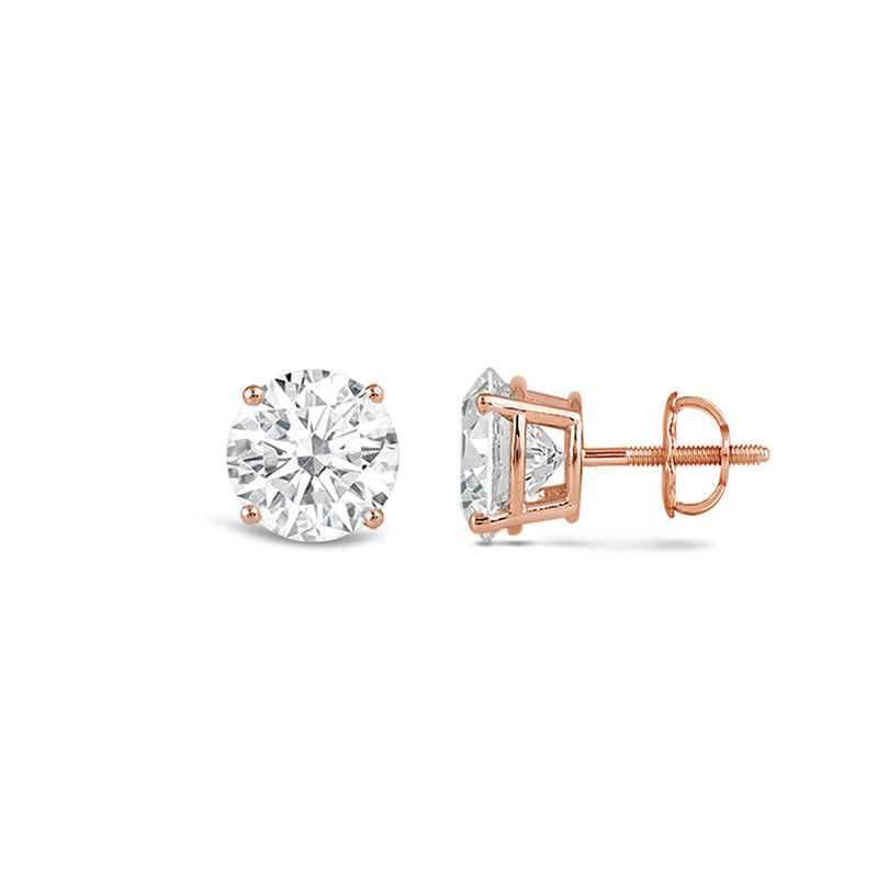 Premium Round Diamond Four Prong Studs (E+ VS+)