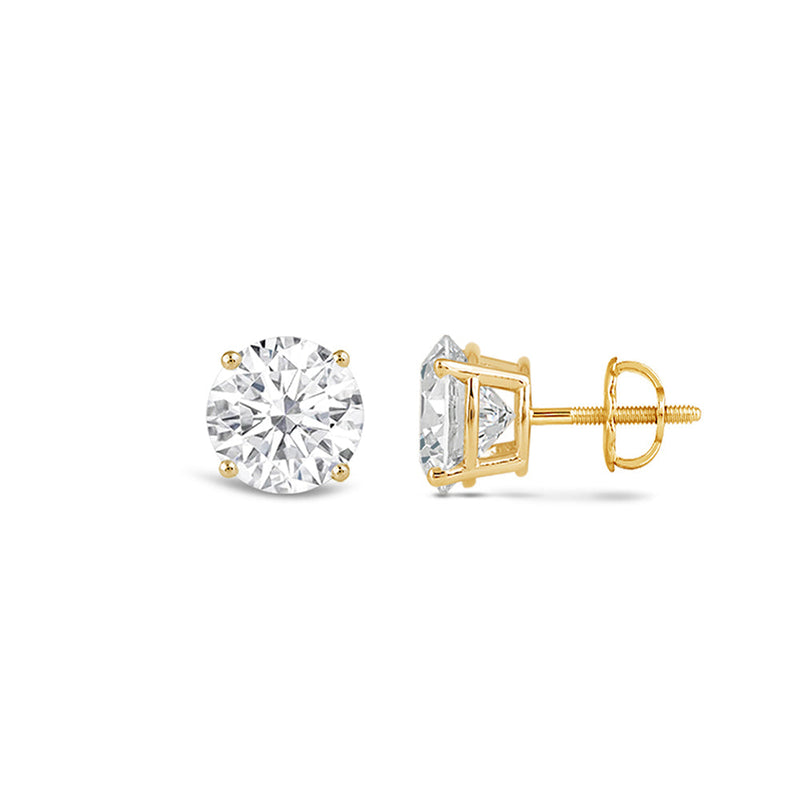 Premium Round Diamond Four Prong Studs (E+ VS+)