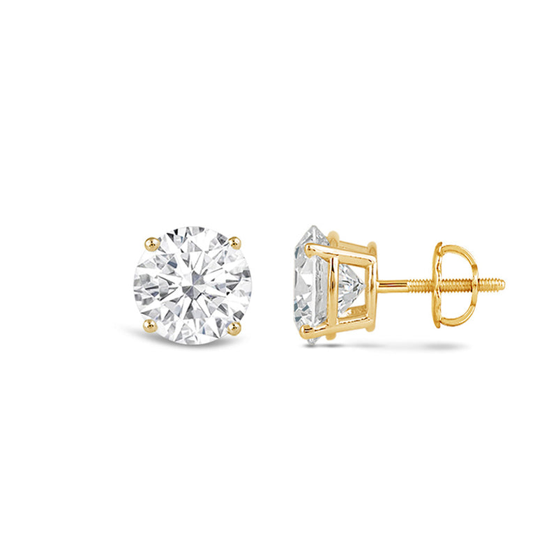 Premium Round Diamond Four Prong Studs (E+ VS+)