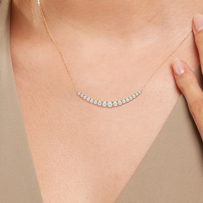 Diamond Line Chain Necklace