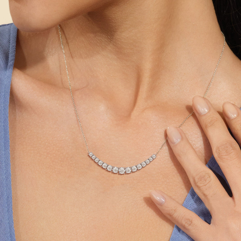 Diamond Line Chain Necklace