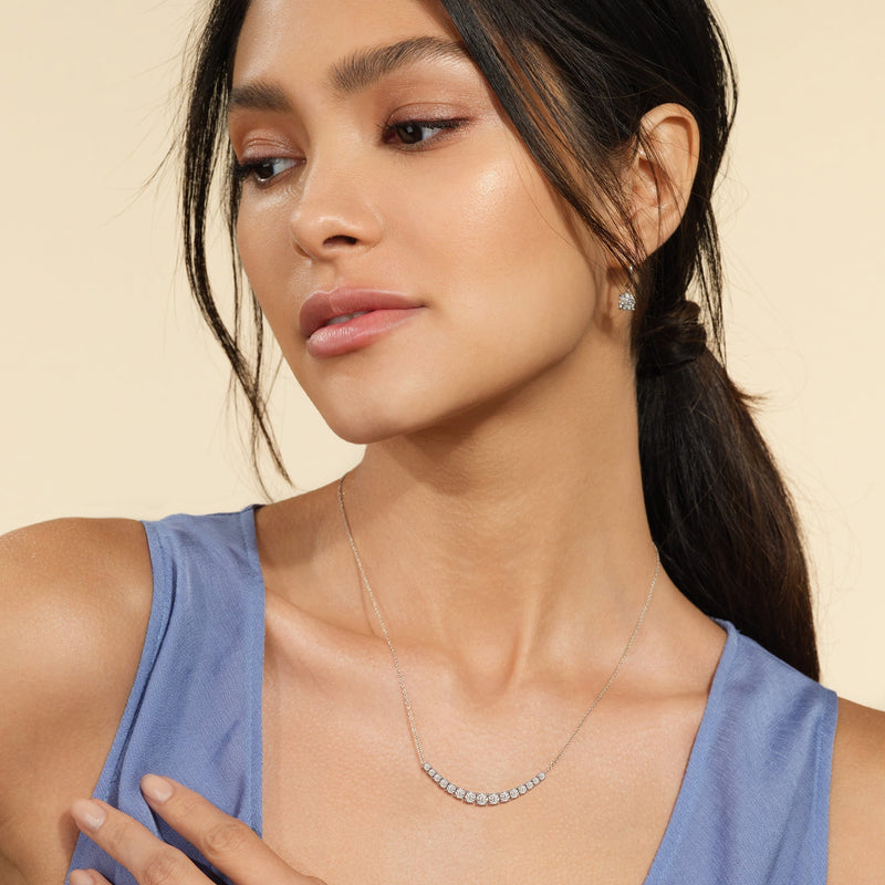 Diamond Line Chain Necklace