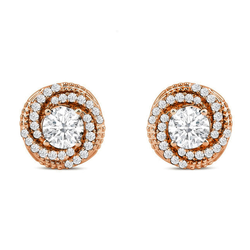 Galaxy Halo Diamond Earrings