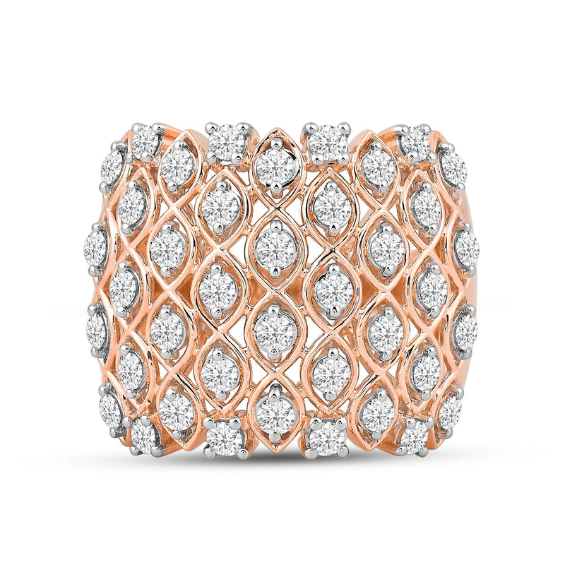 Statement Diamond Broad Ring