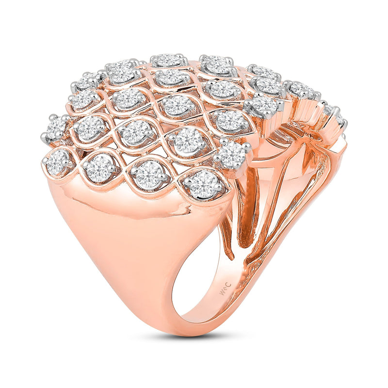 Statement Diamond Broad Ring