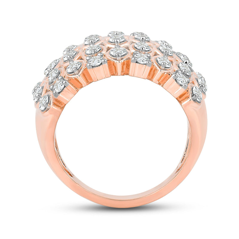 Statement Diamond Broad Ring