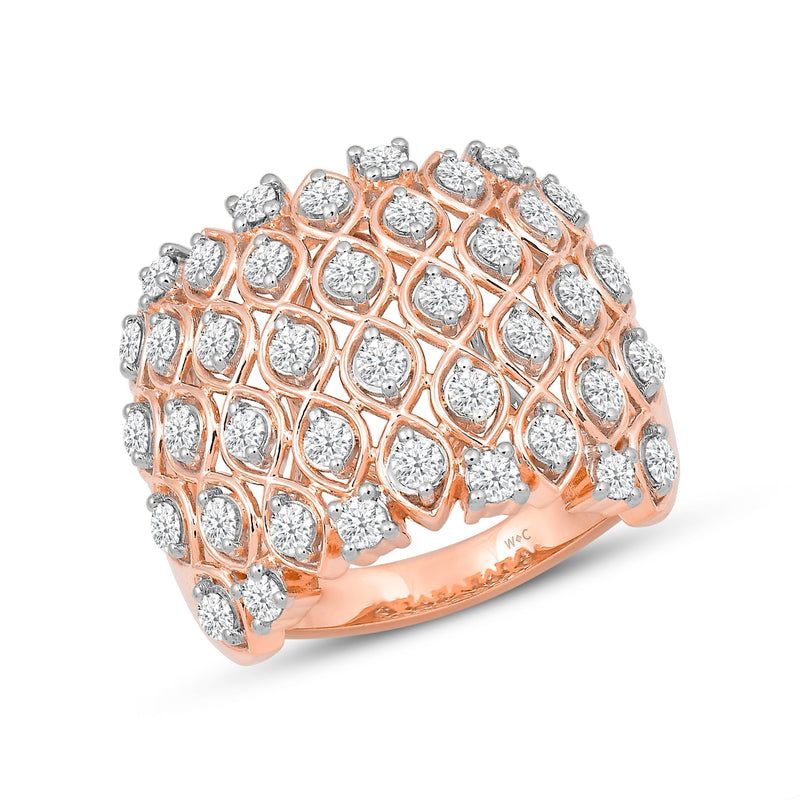 Statement Diamond Broad Ring