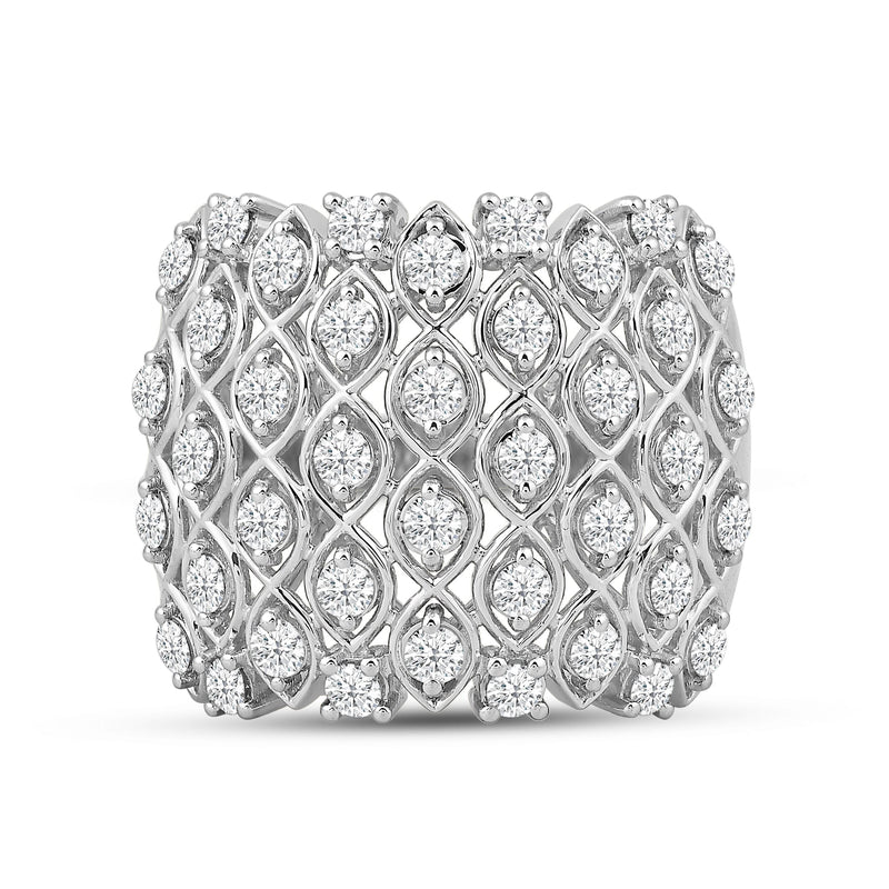 Statement Diamond Broad Ring