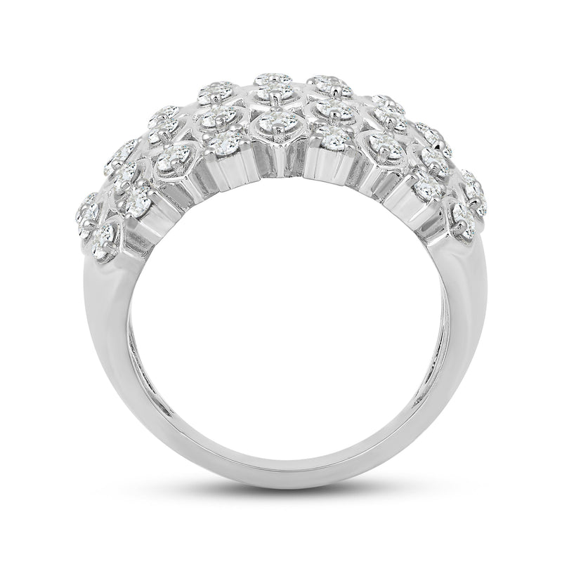 Statement Diamond Broad Ring