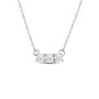 Dainty Three Stone Diamond Necklace