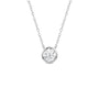 Kite Chamfered Bezel Set Solitaire Necklace