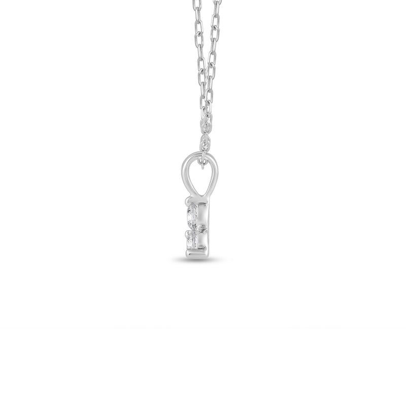 Lab Diamond Three Stone Cluster Pendant