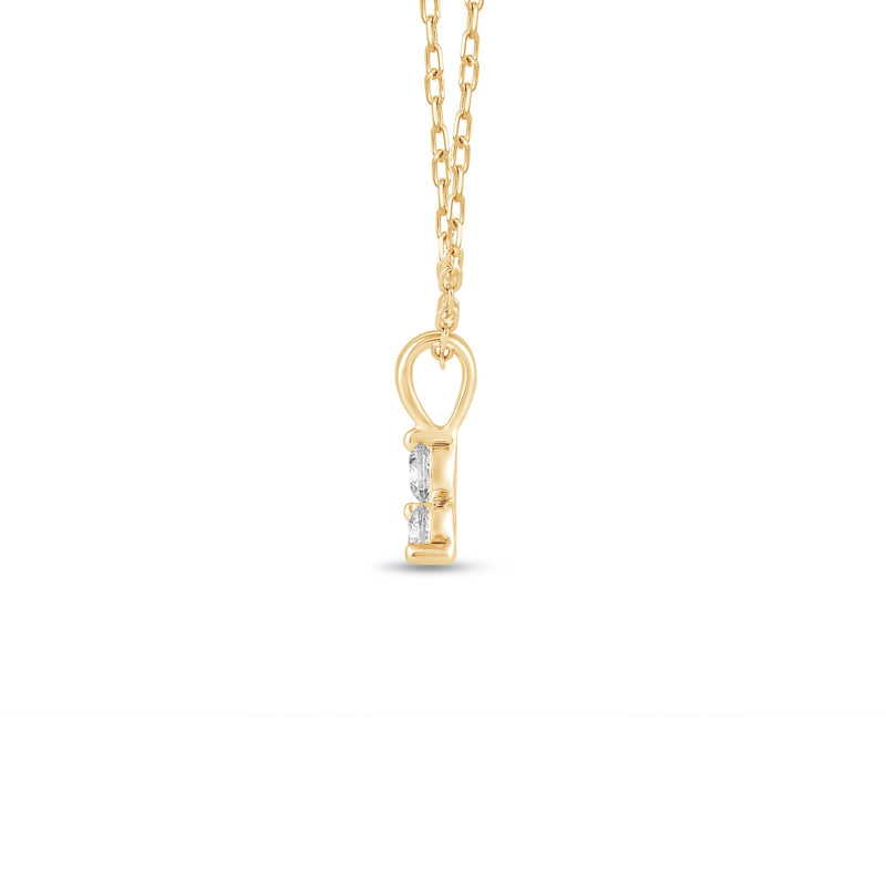 Lab Diamond Three Stone Cluster Pendant