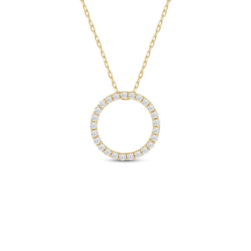 Lab Diamond Circle Pendant