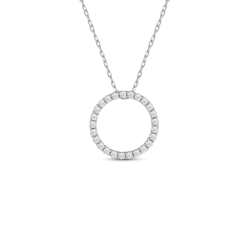 Lab Diamond Circle Pendant