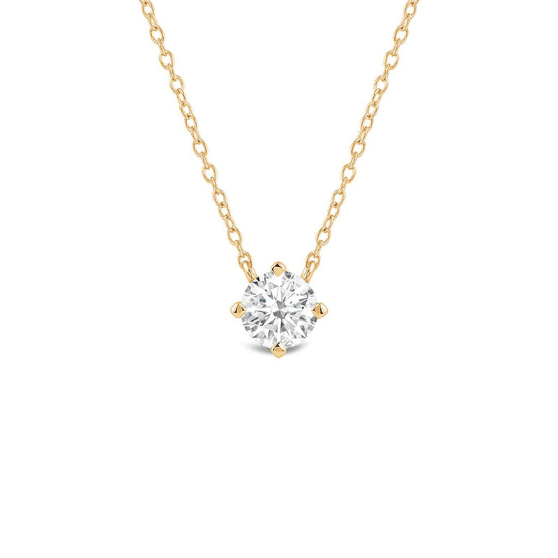 Kite Set Round Lab Created Diamond Solitaire Pendant