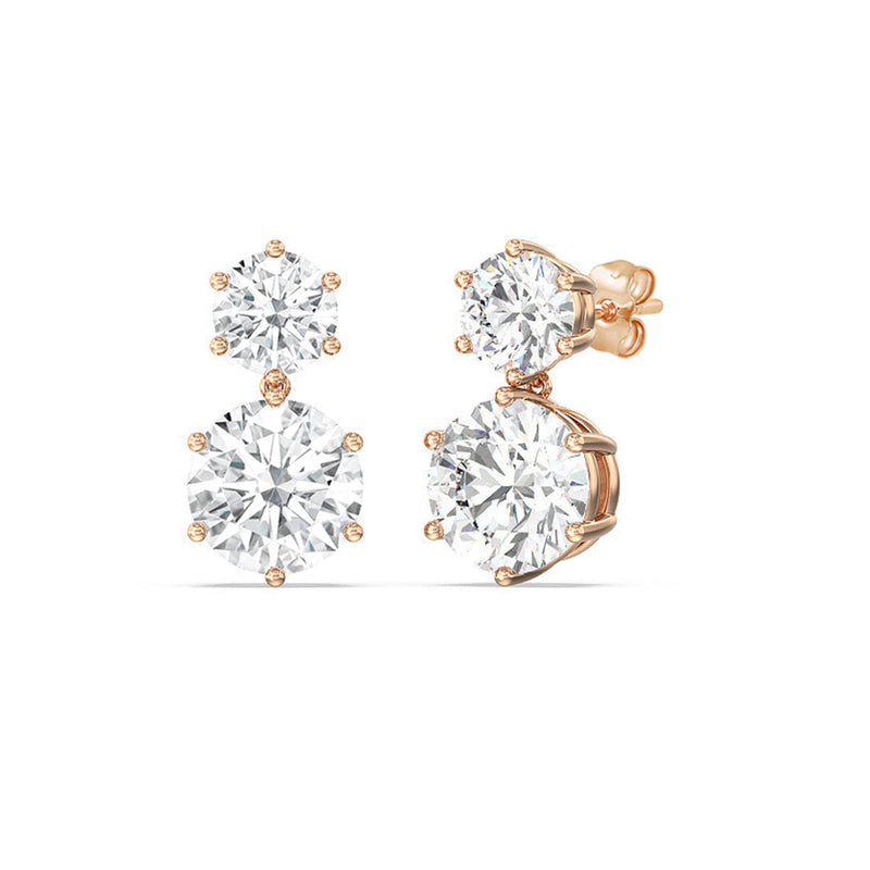 Diamond Duo Stud Earrings