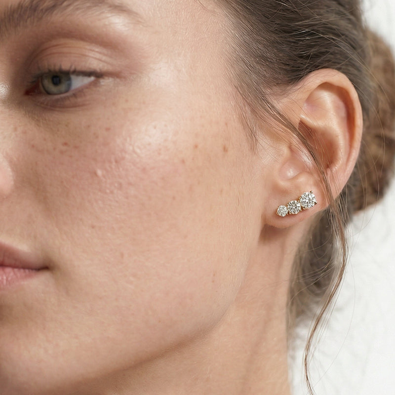 Trilogy Graduating Climber Earrings