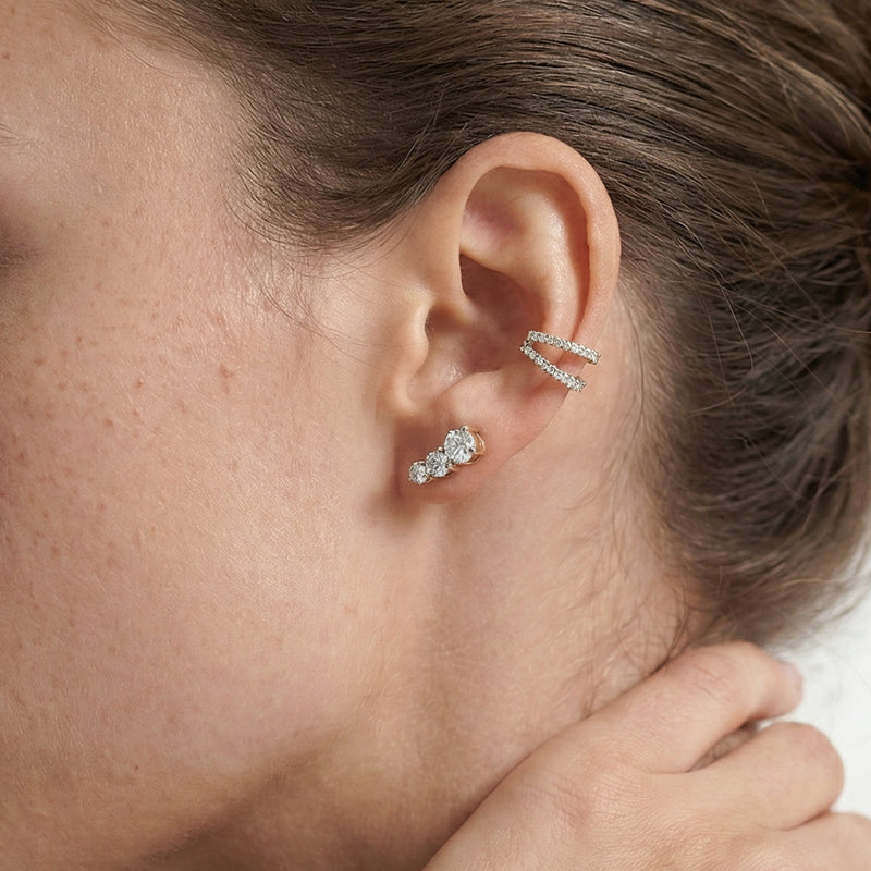 Trilogy Graduating Climber Earrings