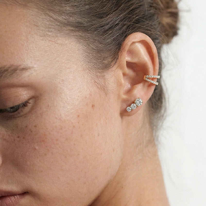 Trilogy Graduating Climber Earrings