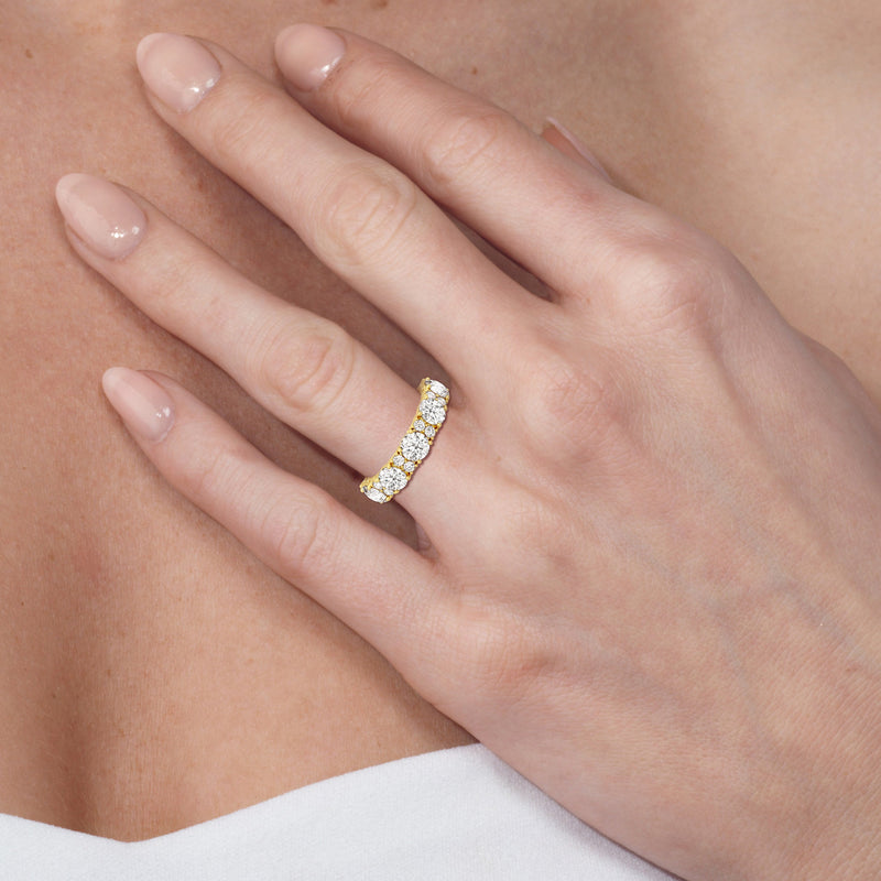 Classic Round Station Anniversary Ring (F+ SI+)