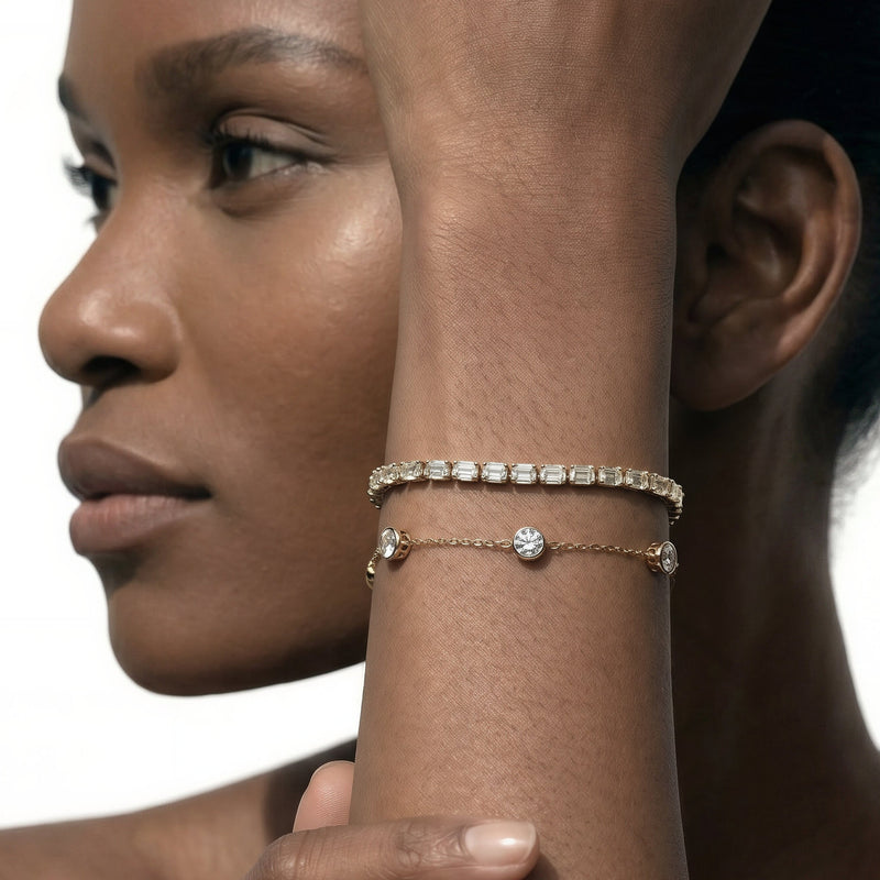 East-West Emerald Tennis Bracelet