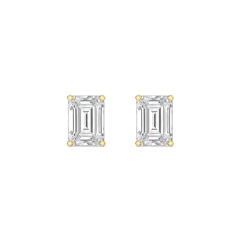 Classic Emerald Stud Earrings (F/G VS+)
