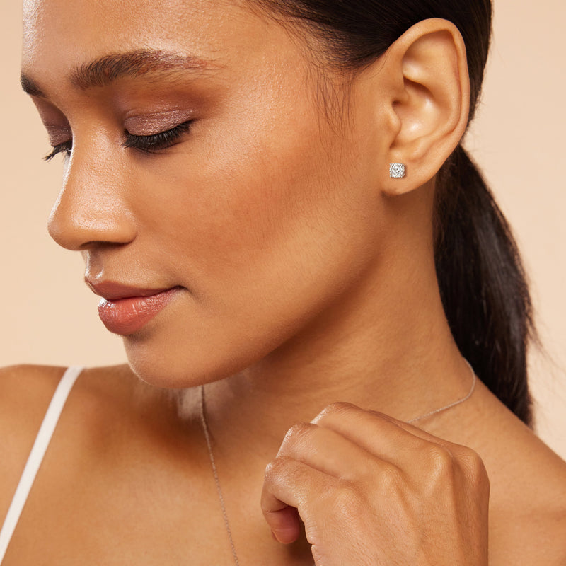 Classic Cushion Stud Earrings