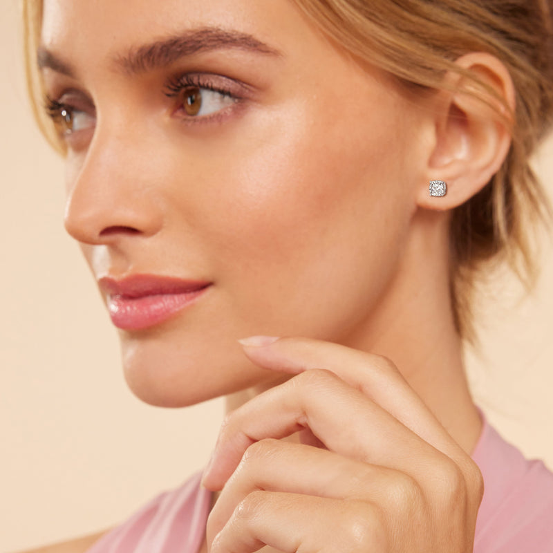 Classic Cushion Stud Earrings
