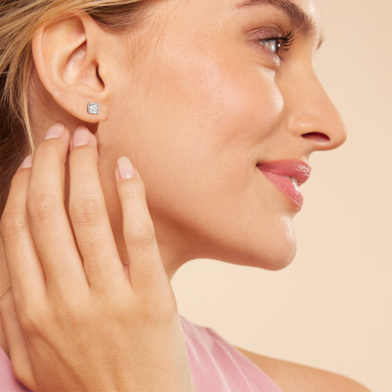 Classic Cushion Stud Earrings