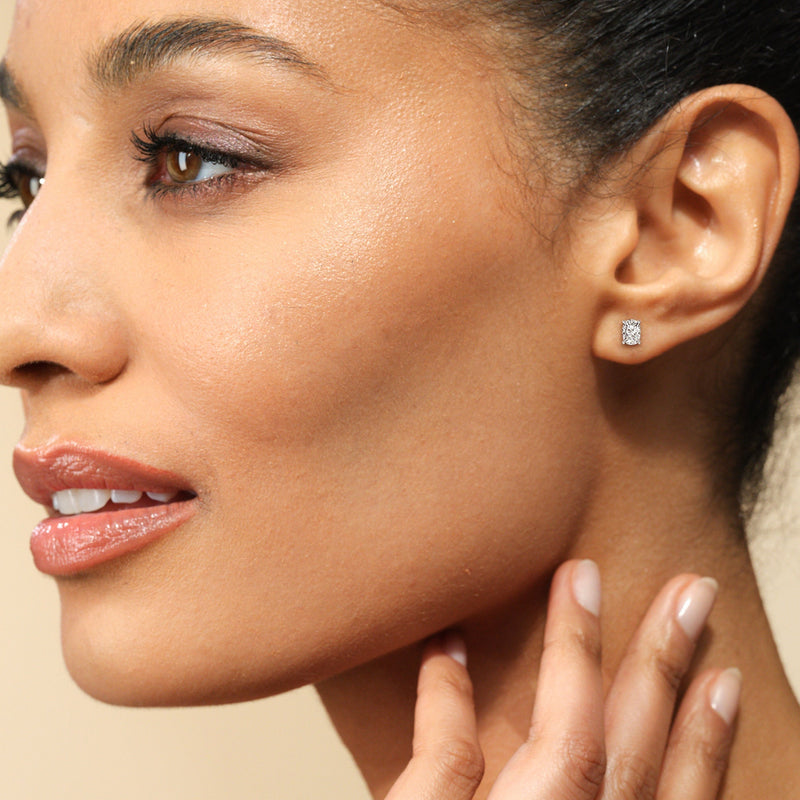 Classic Elongated Cushion Stud Earrings