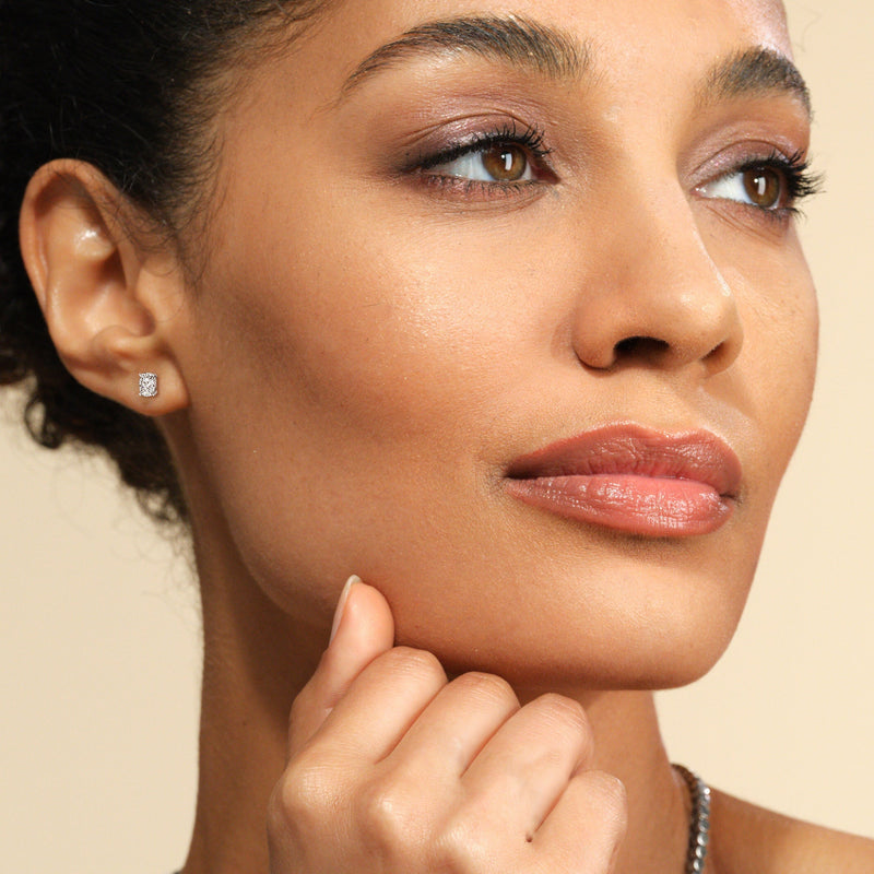 Classic Elongated Cushion Stud Earrings