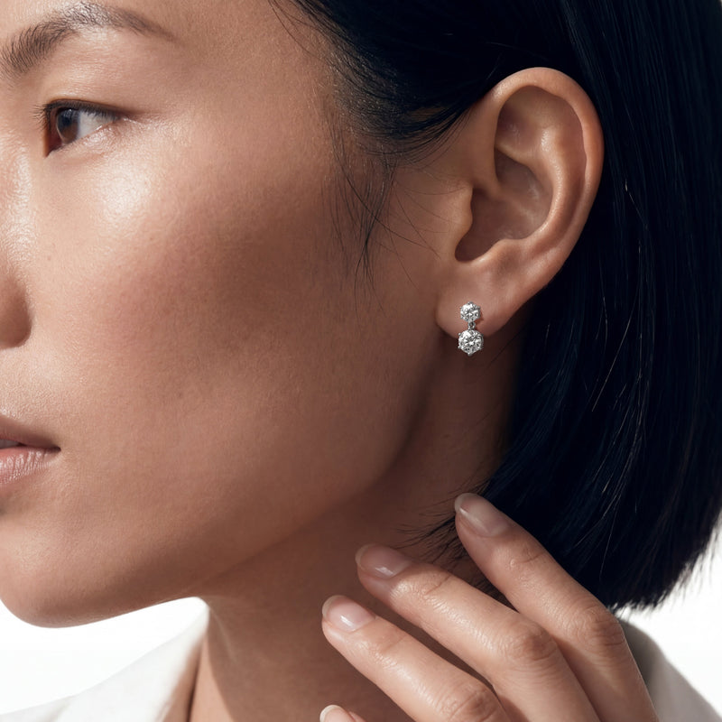 Diamond Duo Stud Earrings