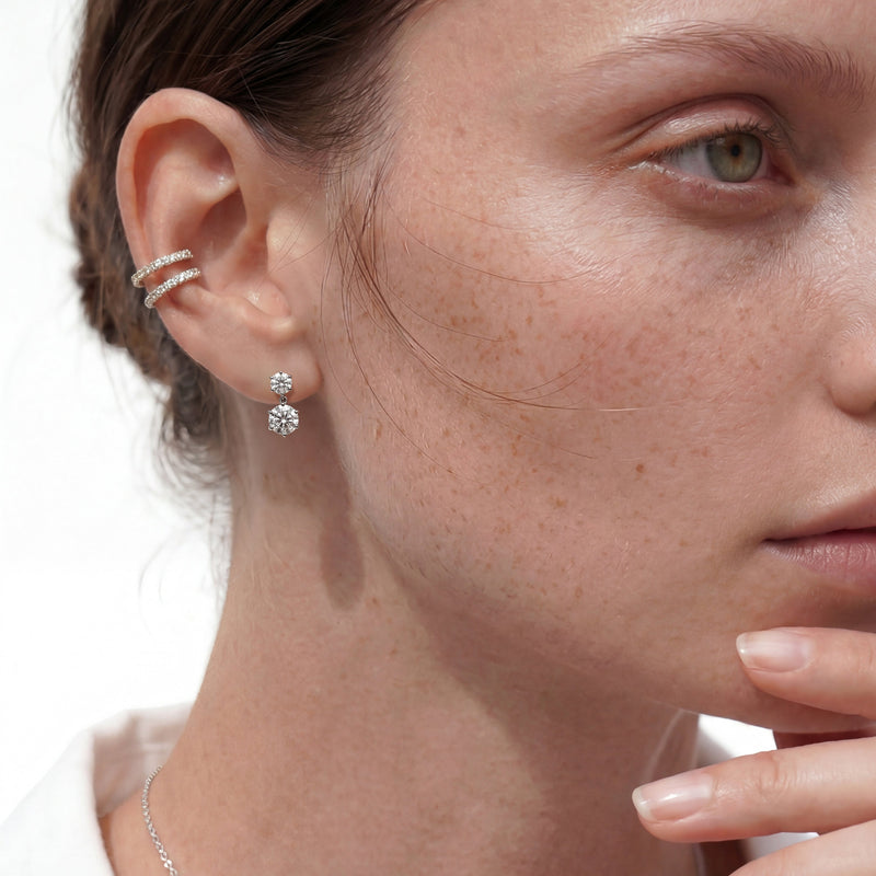 Diamond Duo Stud Earrings
